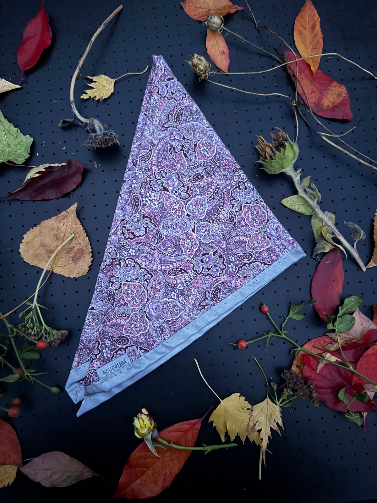 Pink paisley L Reflective Bandana