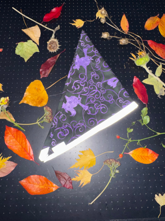 Witch on a broomstick L Reflective Bandana