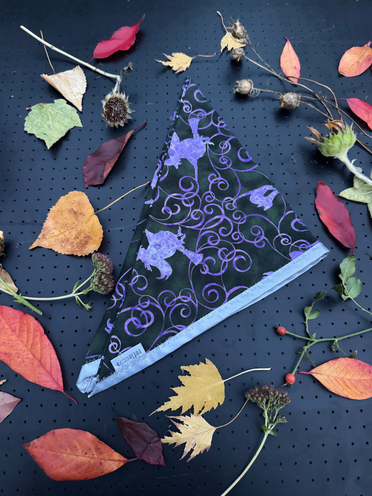 Witch on a broomstick L Reflective Bandana