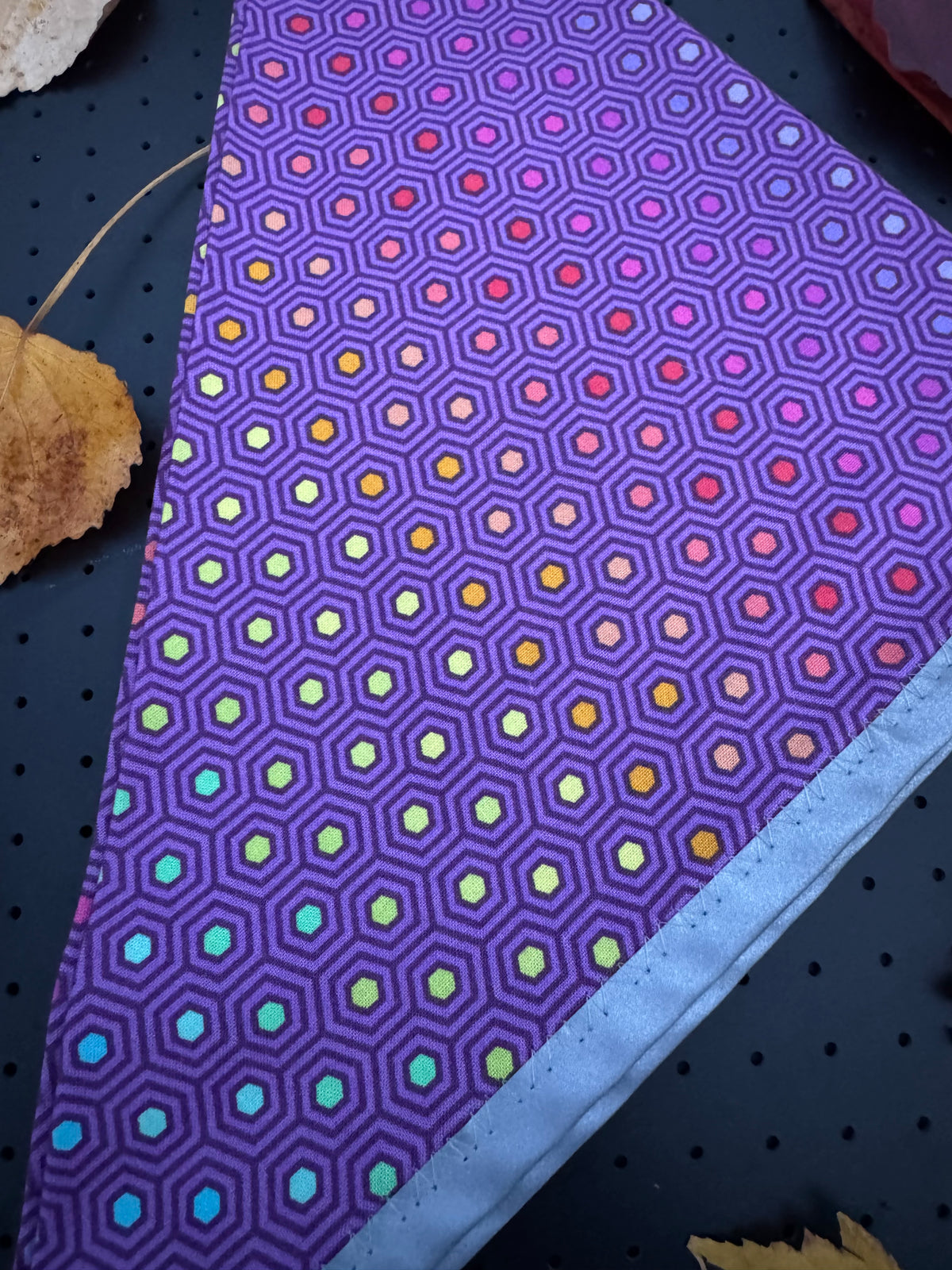 Purple and prismatic rainbow L Reflective Bandana