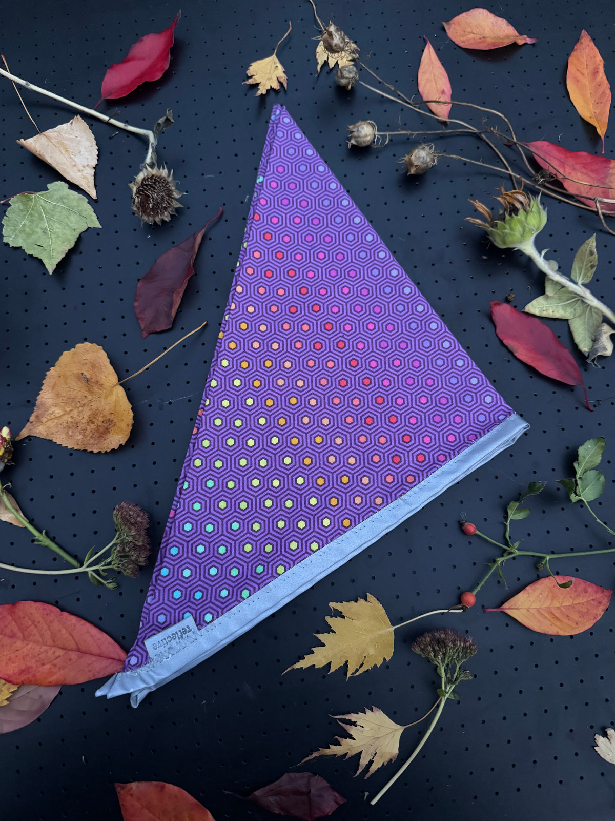 Purple and prismatic rainbow L Reflective Bandana