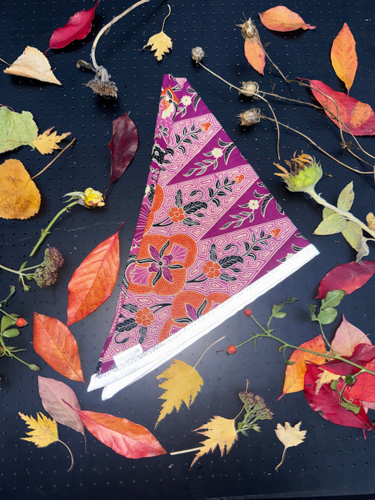 Fuchsia and orange L Reflective Bandana