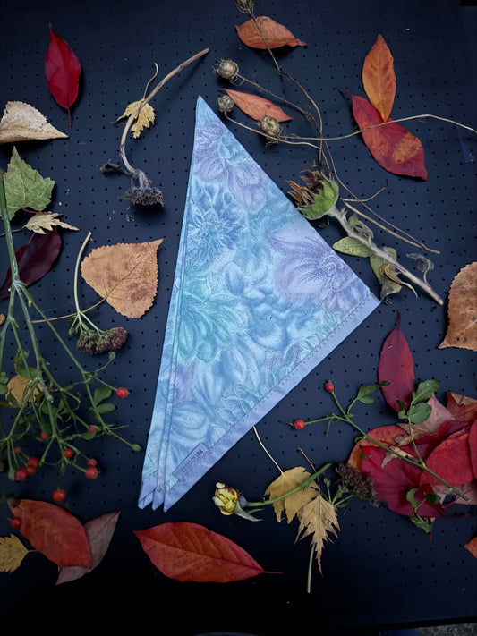 Soft purple and faded blue teal L Reflective Bandana